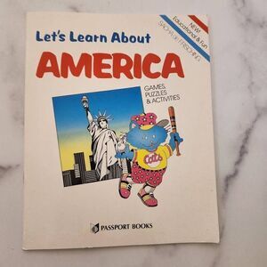 Let's Learn About America vintage children's book teachers aid history stories h